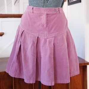 Divided Cottagecore prairie Corduroy Pleated midi Skirt 10 h&m lavender purple